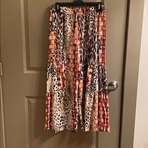 Flowy Leopard Patchwork Pants